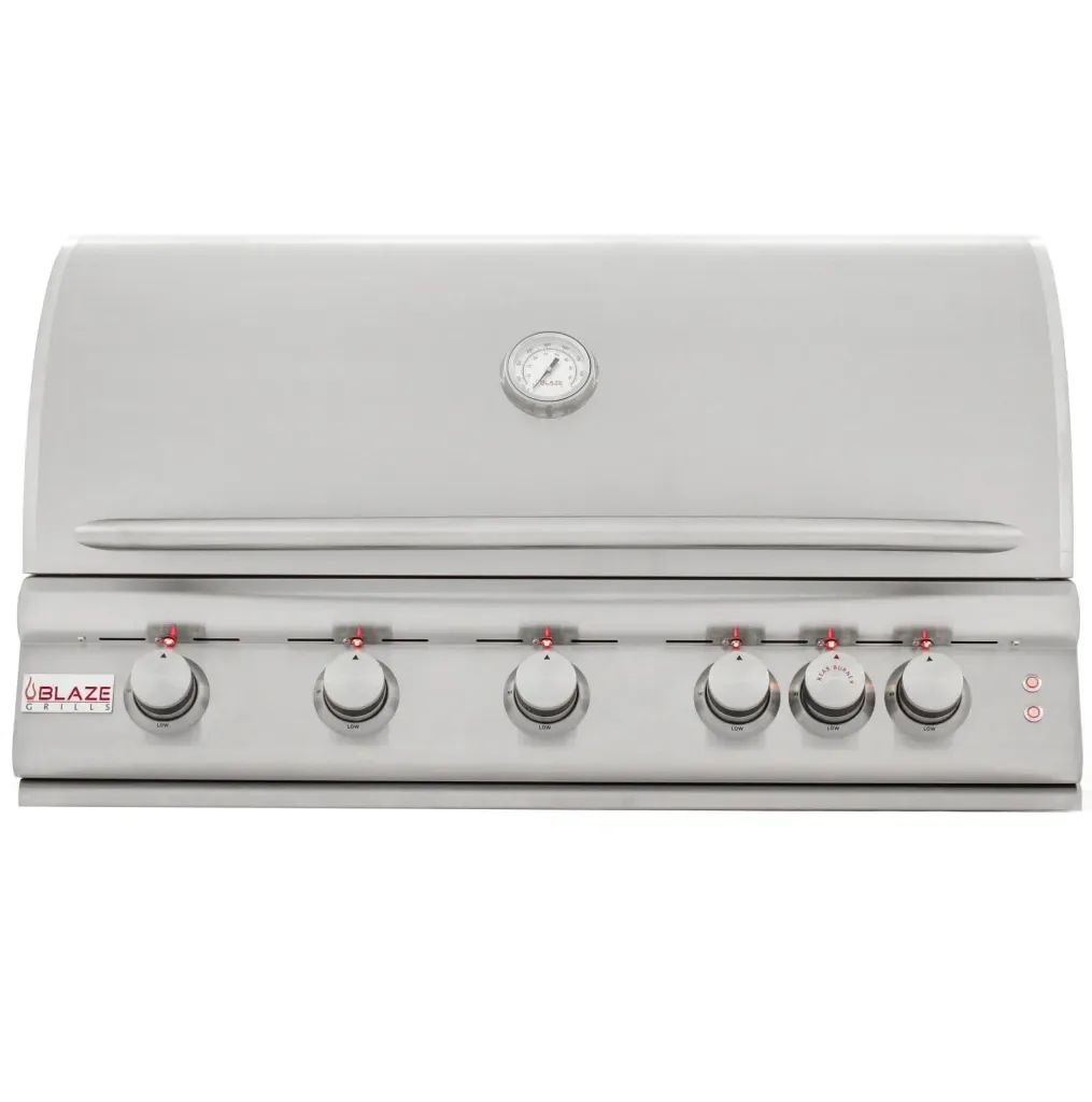 A Blaze stainless steel gas grill