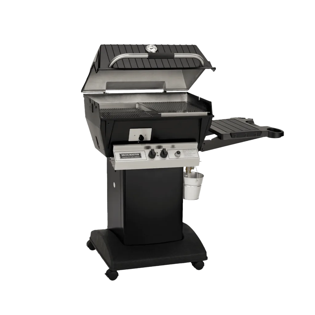 A Broilmaster charcoal grill